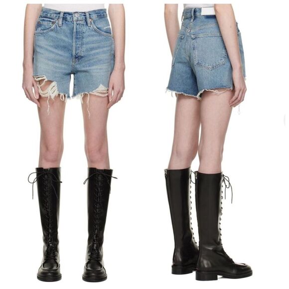 Re/Done 50s Cut Off Button Fly Distressed Denim Shorts Medium Raf 30 - Picture 13 of 13